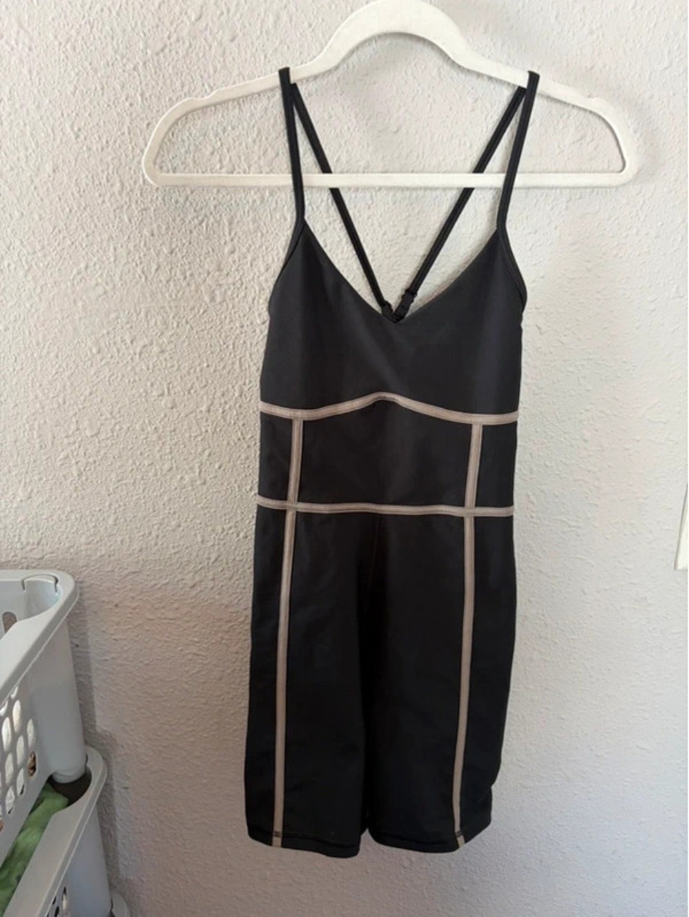 YPB Abercrombie ScupltLUX black and brown romper size S - Picture 1 of 3